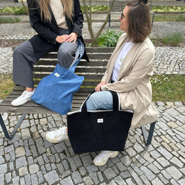 Manšestrová taška – Urban Black | ručně vyráběná designová keramika | VKUSE