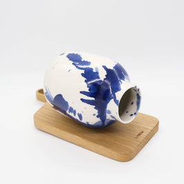 Váza Calla - Kobaltová - 17 cm | ručně vyráběná designová keramika | VKUSE