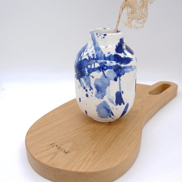 Váza Calla - Kobaltová - 17 cm | ručně vyráběná designová keramika | VKUSE